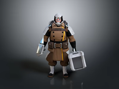 Practical Household Storage Box With Silver Utility Tool For Daily Use 3d model