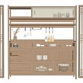 New Chinese-style Sideboard Storage Cabinet Side Cabinet Cabinet Supplies 3d model