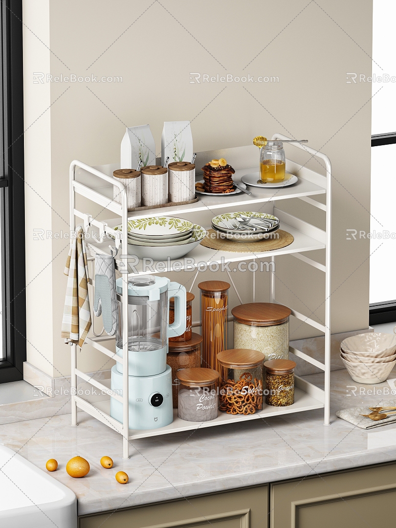 Kitchen Bottle Appliances Storage Rack model