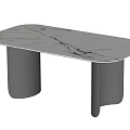 Elegant Modern Dining Table With Smooth Marble Top And Sleek Metal Legs Design