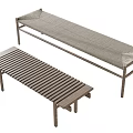 New Chinese Style Bed End Stool 3d model