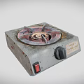 Vintage Tommy's Portable Stove Kitchen Appliance with Single Burner Knob and Red Switch
