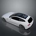 White Ferrari Sports Car Featuring Black Roof Hatchback Design And Black Wheels