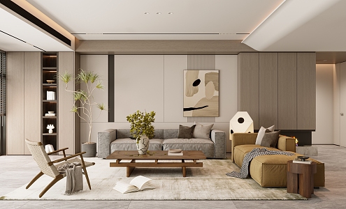 modern living room 3d model