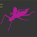 Close Up Green Mantis With Detailed Body And Long Legs On Dark Background