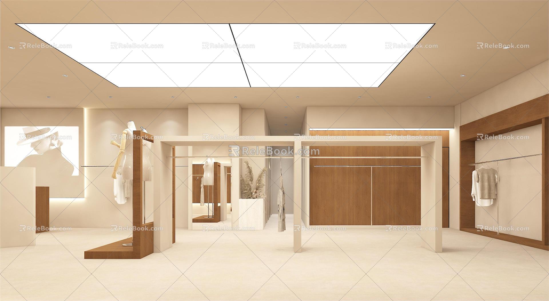 Clothing Store Clothing Store Window Door Head Commercial Window Booth 3d model