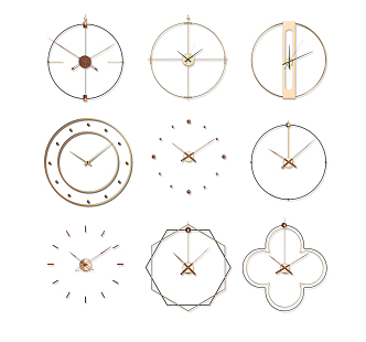 Light Luxury Wall Clock Wall Clock 3d model