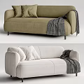 Modern double sofa 3d model