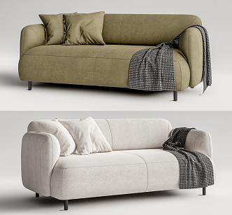 Modern double sofa 3d model