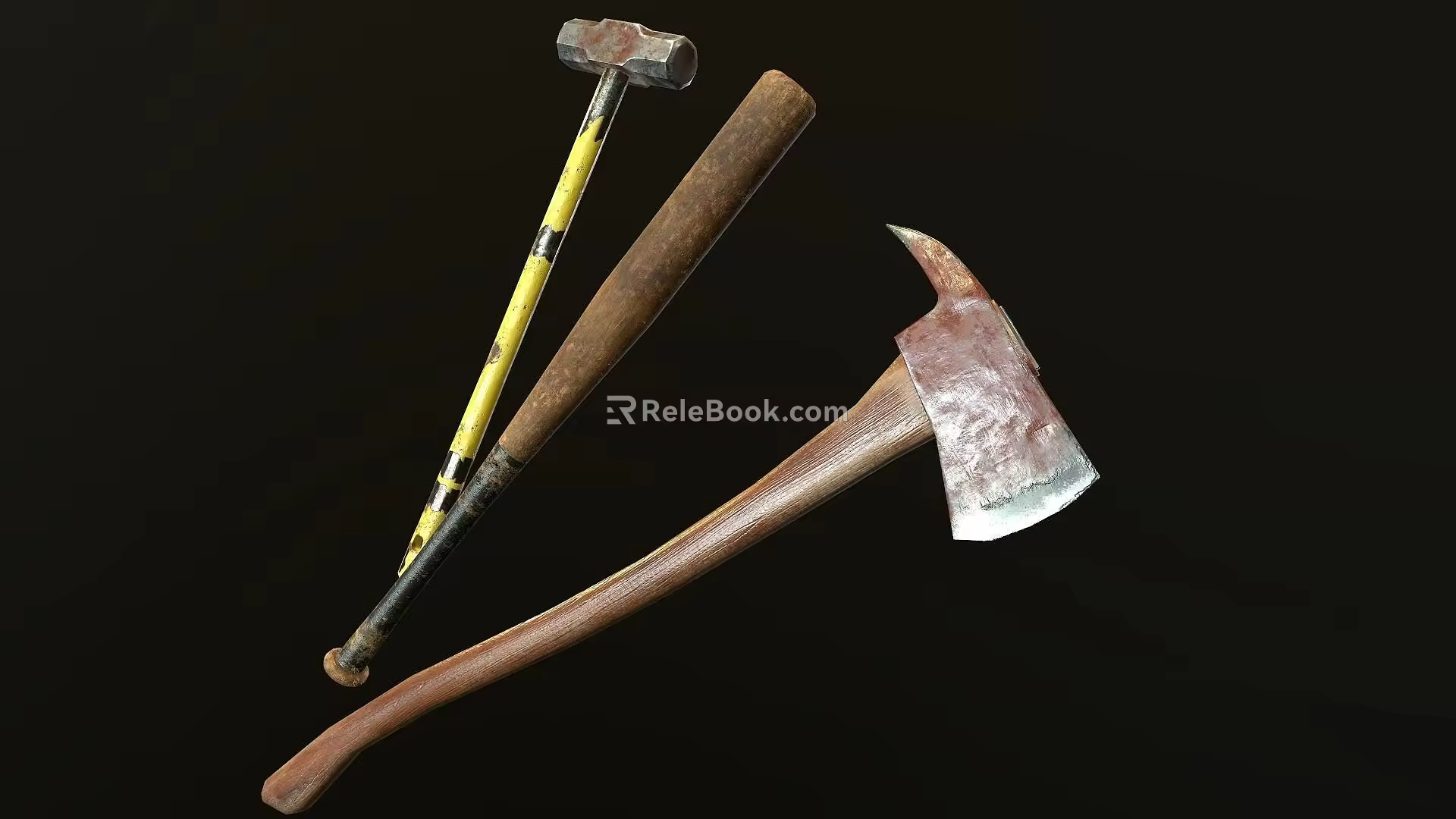Hammer Axe Tools Hammer Tools Hardware Axe Hammer Baseball Stick Cabinet Metal 3d model