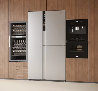 Modern Refrigerator Wine Cabinet Oven Refrigerator Cabinet 3d model