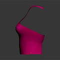 Stylish Pink Halter Neck Sleeveless Fitted Top With Front Cutout Design