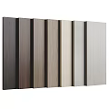 Assorted Colored Panel Components With Wood And Metal Textures For Interior Use