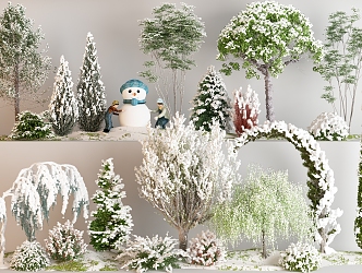 Winter Trees Winter Trees Landscape Trees Snow Trees Cedar Trees Dead Trees Decuduous Trees 3d model