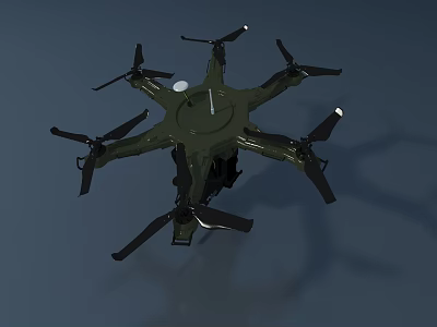 Smart Machine Advanced Multi Rotor Drone With Propellers Camera And Sensor 3d model