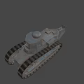 Vintage Military Tank With Heavy Tracks Rotating Turret And Detailed Exterior Design