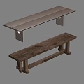 Middle Ancient Style Stool Other Stool 3d model