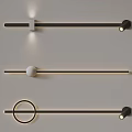 Sleek Modern Wall Sconces With Long Bar White Square Sphere And Circular Ring Details