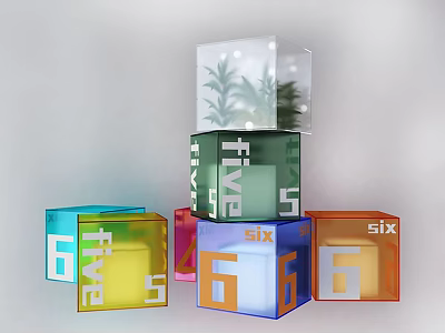Road Facilities With Colorful Traffic Signal Lights Lane Numbers Five Six And Green Belt Plants 3d model