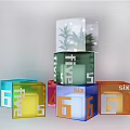 Road Facilities With Colorful Traffic Signal Lights Lane Numbers Five Six And Green Belt Plants