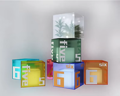 Road Facilities With Colorful Traffic Signal Lights Lane Numbers Five Six And Green Belt Plants 3d model