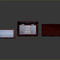 Red Jewelry Display Shelves with Open Case Mirror Drawers and Metal Clasps