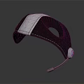 Black And White Electronic Headset With Built In Microphone And Open Ear Design