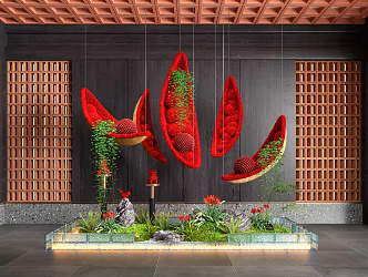 Modern Indoor Landscape Landscaping Landscape Setches Indoor Landscape Indoor Landscape Bryophytes Plant Heap 3d model