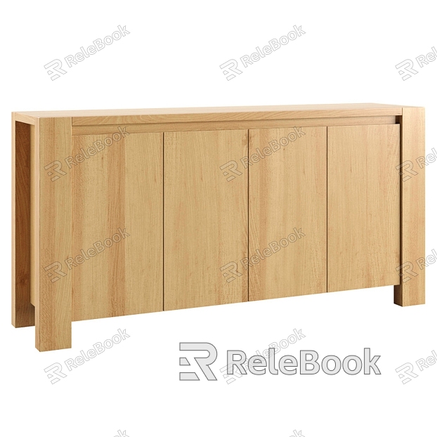 Terra Nordic Simple Log Sideboard Entrance Cabinet Decorative Cabinet Shoe Cabinet model