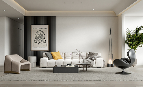 modern living room 3d model