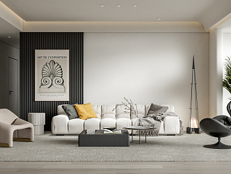 modern living room 3d model