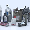 Different Colored Household Liquid Bottles With Various Shapes And Types