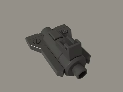 Black Mechanical Connector Part With Mounting Holes And Industrial Structure 3d model