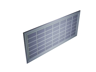 Rectangular Aluminum Ceiling Panel With Grid Pattern And Frame For Decoration 3d model