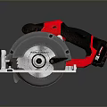 Handheld Electric Circular Saw Industrial Equipment With Red Black Design And Metal Base