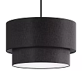 Modern Beige Black White Fabric Pendant Lights with Cylindrical Shades and Soft Glow