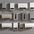 Various Modern Wall Mounted Electric Water Heaters As Essential Daily Appliances For Home Use