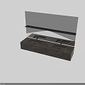 Modern Bathroom Double Sink Vanity With Marble Countertop And Cabinet Storage