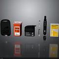 Medical Testing Equipment Kit Including Glucose Monitor Test Strips Lancets Battery And Container