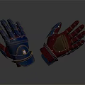Fashionable Leather Fingerless Gloves With Tactical Design And Metal Accents In Blue Brown Color