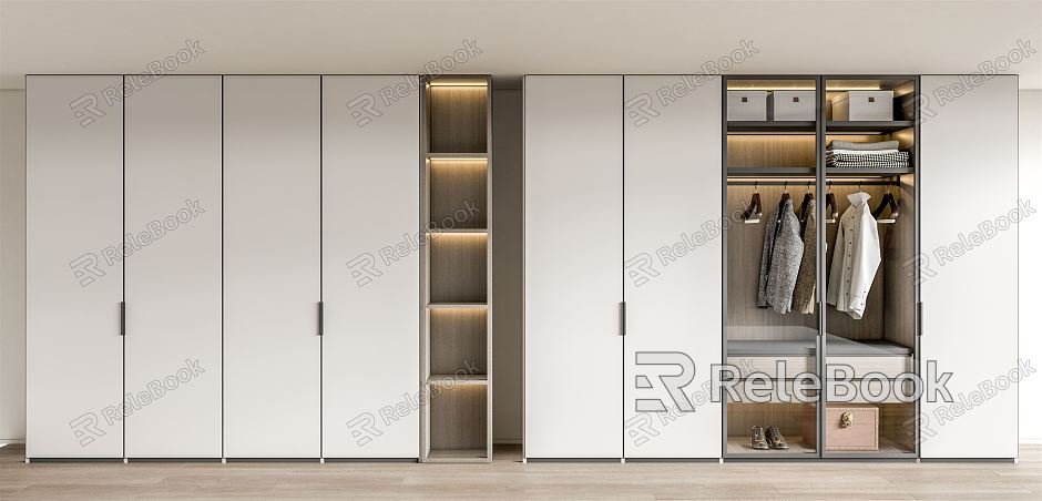 Modern wardrobe wardrobe combination model