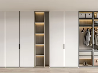 Modern wardrobe combination 3d model