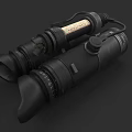 Military Tactical Night Vision Scopes With Black Dual Tube Design And Adjustable Knobs