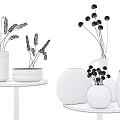 Nordic Vase Flower Art 3d model