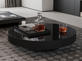 Modern round coffee table 3d model