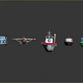 Colorful Small Toy Water Transport Vehicles With Various Designs And Shapes