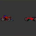 Various Colorful Toy Motorcycles With Neon Lights And Different Styles