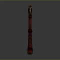 Decorative Battle Axe Featuring Intricate Metal Blade And Red Wrapped Handle
