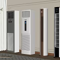 Four Modern Tower Air Conditioner Fans With Different Design Styles 3d model