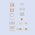 Wooden Outdoor Playground Equipment Featuring Swing Climbing Frame Railings And Rings